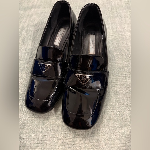 Prada Shoes - Prada Black Patent Leather Loafers 36 6 5.5